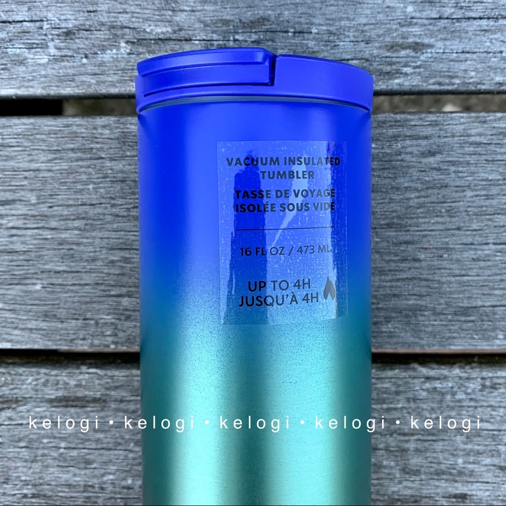 💙LAST🧡Starbucks Blue Aqua Copper Ombre Tumbler - Picture 3 of 8